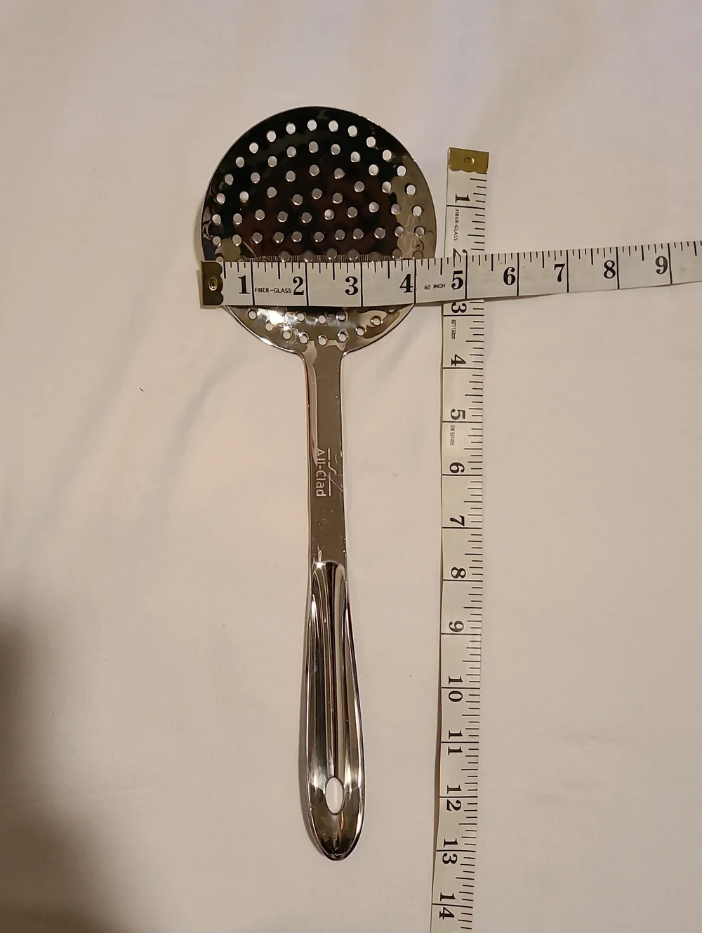 All-Clad Stainless Steel Skimmer 13-inch For Straining Stocks Soup Liquid